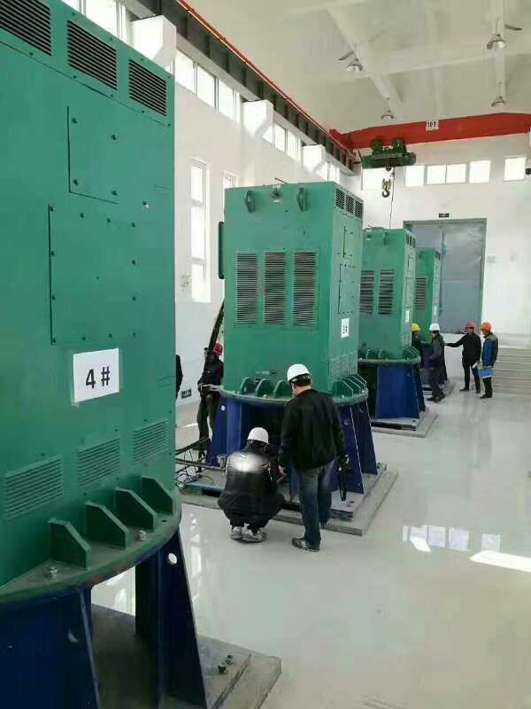 YKK500-8A某污水处理厂使用我厂的立式高压电机安装现场