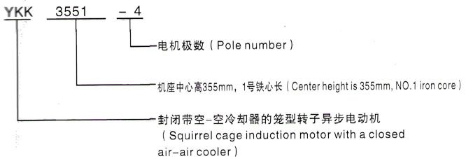 YKK系列(H355-1000)高压YKK500-8A三相异步电机西安泰富西玛电机型号说明